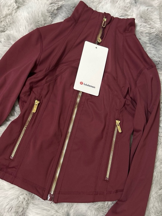 lululemon athletica Jackets & Blazers - lululemon athletica Women's Burgundy Utility Jacket with Gold Zippers
